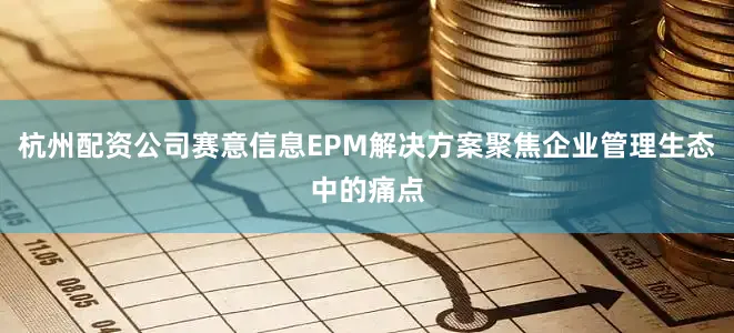 杭州配资公司赛意信息EPM解决方案聚焦企业管理生态中的痛点